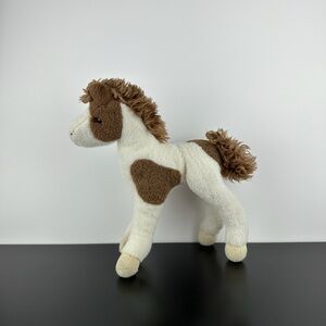 Douglas Cuddle Toys Paint Pinto Brown White Cream Horse 10” Plush Pony Stallion